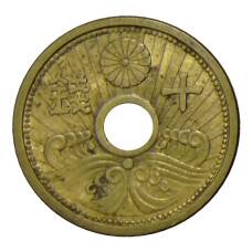 Монета 10 сен 1939 года Япония (аверс)