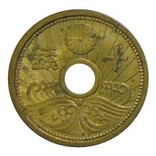 Монета 10 сен 1939 года Япония (аверс)