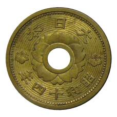 Монета 10 сен 1939 года Япония (реверс)