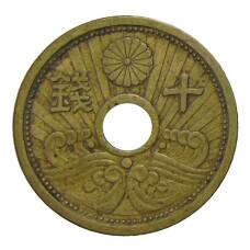 Монета 10 сен 1940 года Япония (аверс)