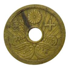 Монета 10 сен 1939 года Япония (аверс)