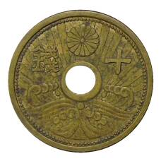 Монета 10 сен 1939 года Япония (аверс)