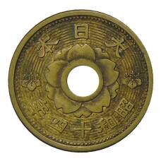 Монета 10 сен 1939 года Япония (реверс)