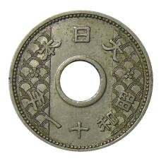 Монета 10 сен 1936 года Япония (реверс)
