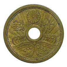 Монета 10 сен 1938 года Япония (аверс)