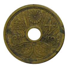 Монета 10 сен 1938 года Япония (аверс)