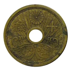 Монета 10 сен 1938 года Япония (аверс)