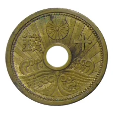 Монета 10 сен 1938 года Япония (аверс)