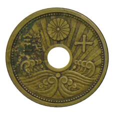 Монета 10 сен 1938 года Япония (аверс)