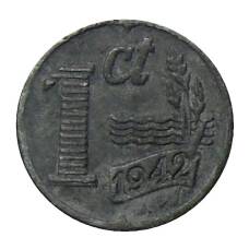 Монета 1 цент 1942 года Нидерланды (аверс)