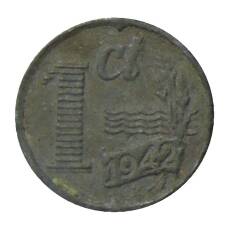 Монета 1 цент 1942 года Нидерланды (аверс)