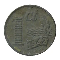 Монета 1 цент 1942 года Нидерланды (аверс)