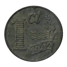 Монета 1 цент 1942 года Нидерланды (аверс)