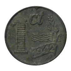 Монета 1 цент 1942 года Нидерланды (аверс)