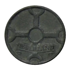 Монета 1 цент 1942 года Нидерланды (реверс)