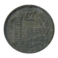 Монета 1 цент 1942 года Нидерланды (аверс)
