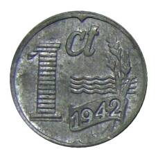 Монета 1 цент 1942 года Нидерланды (аверс)