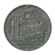 Монета 1 цент 1942 года Нидерланды (аверс)