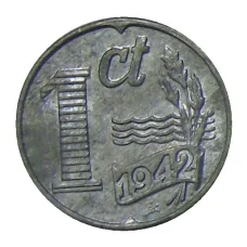 Монета 1 цент 1942 года Нидерланды (аверс)