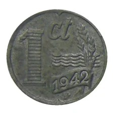 Монета 1 цент 1942 года Нидерланды (аверс)