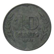 Монета 10 центов 1942 года Нидерланды (аверс)