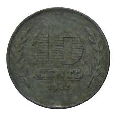 Монета 10 центов 1942 года Нидерланды (аверс)