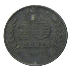 Монета 10 центов 1942 года Нидерланды (аверс)