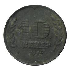 Монета 10 центов 1942 года Нидерланды (аверс)