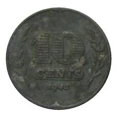 Монета 10 центов 1942 года Нидерланды (аверс)