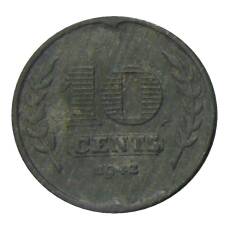 Монета 10 центов 1942 года Нидерланды (аверс)