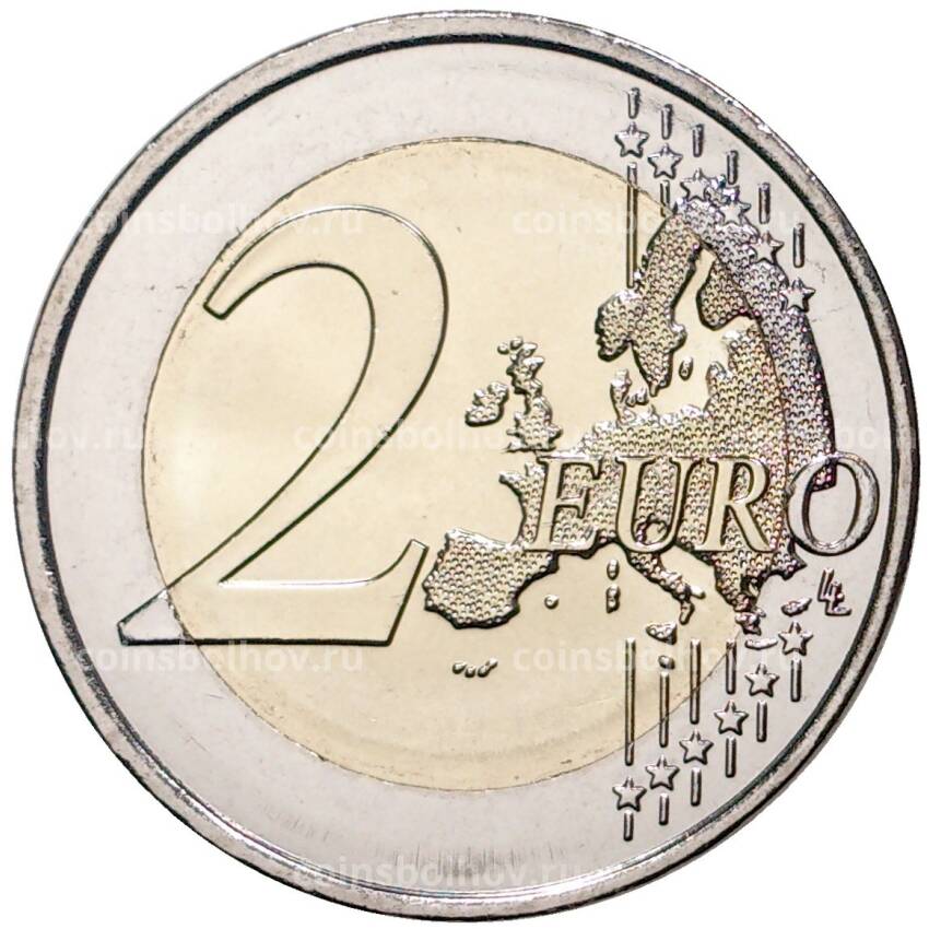 Монета 2 евро 2021 года Франция — 75 лет ЮНИСЕФ (вид 2)