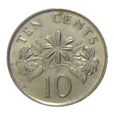 Монета 10 центов 1989 года Сингапур (аверс)