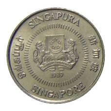 Монета 10 центов 1989 года Сингапур (реверс)