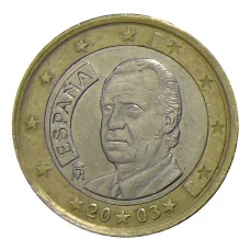 Монета 1 евро 2003 года Испания (аверс)