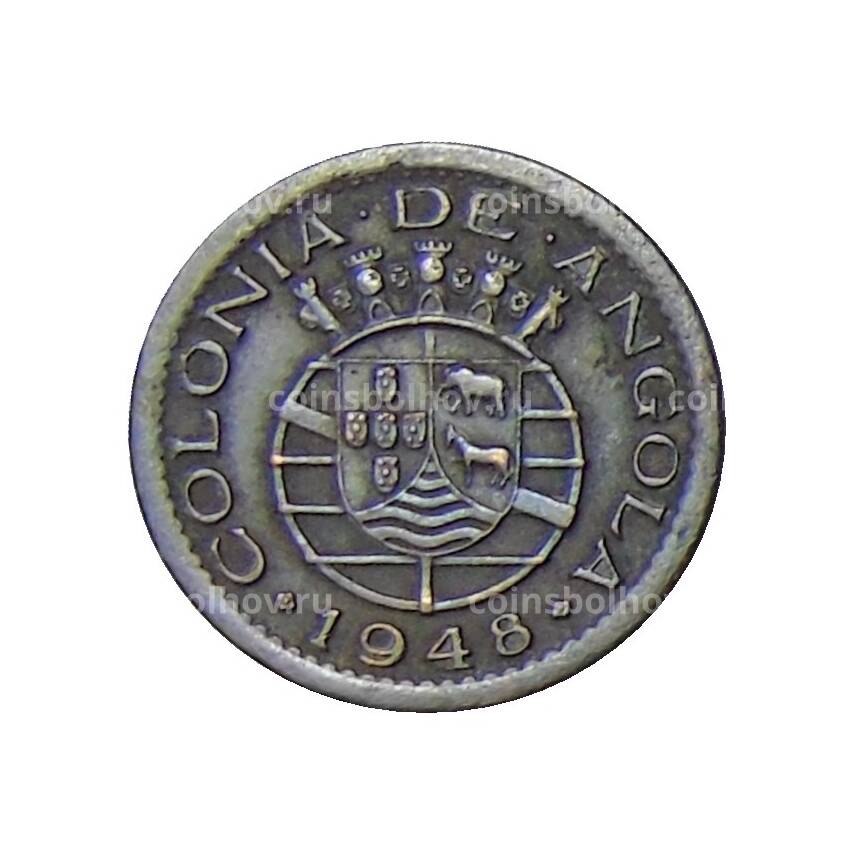 Монета 10 сентаво 1948 года Португальская Ангола — 300 лет революции 1648 года