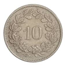 Монета 10 раппенов 1970 года Швейцария (реверс)
