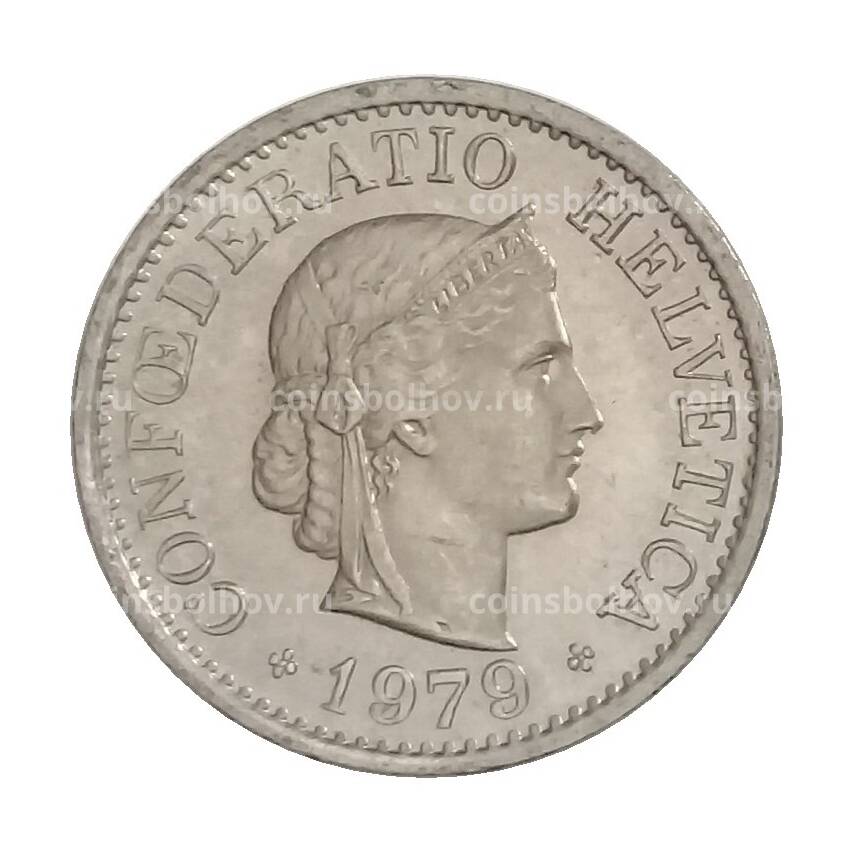 Монета 10 раппенов 1979 года Швейцария