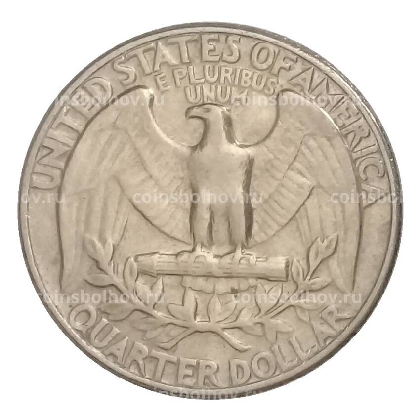 Монета 1/4 доллара (25 центов) 1969 года D США (вид 2)