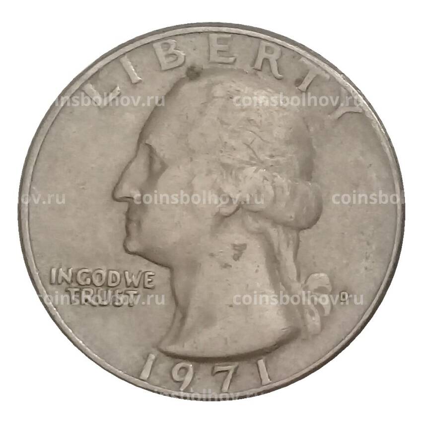 Монета 1/4 доллара (25 центов) 1971 года D США