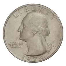 Монета 1/4 доллара (25 центов) 1974 года D США (аверс)