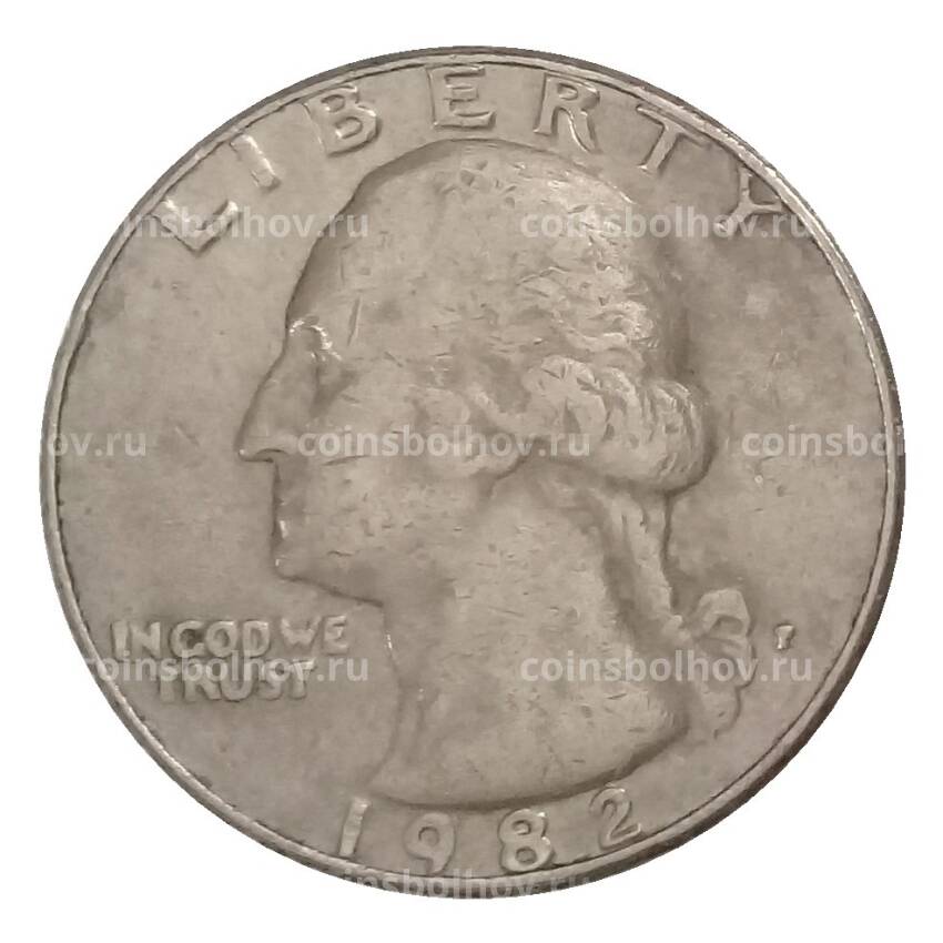 Монета 1/4 доллара (25 центов) 1982 года P США