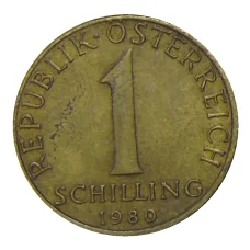 Монета 1 шиллинг 1980 года Австрия (аверс)