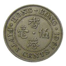 Монета 50 центов 1961 года Гонконг (аверс)