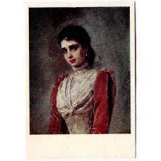 Открытка живопись К.Е. Маковский «Портрет Слезкиной»