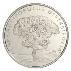 Монета 100 тенге 2020 года Казахстан — Тополь разнолистный (Populus diversifolia) (аверс)