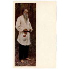 Открытка живопись И.Е. Репин «Портрет Л.Н. Толстого»