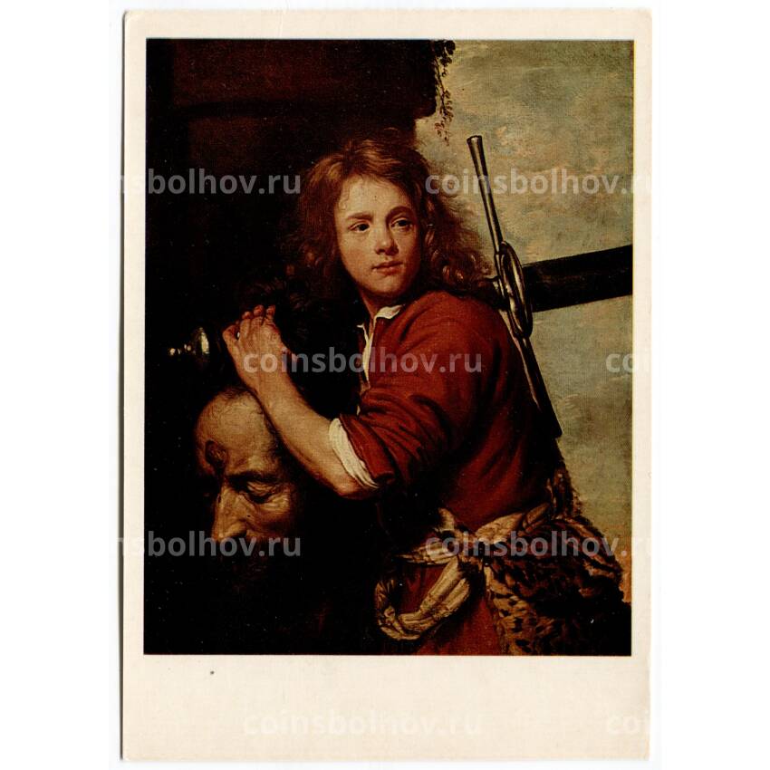 Открытка живопись Якоб Ван Ост Старший «Давид с головой Голиафа»