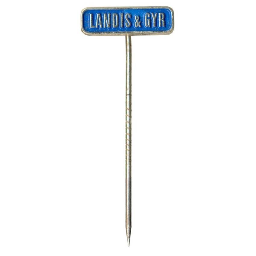 Значок рекламный Landis and Gyr (Швейцария)