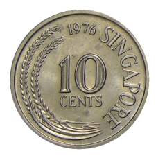 Монета 10 центов 1976 года Сингапур (аверс)