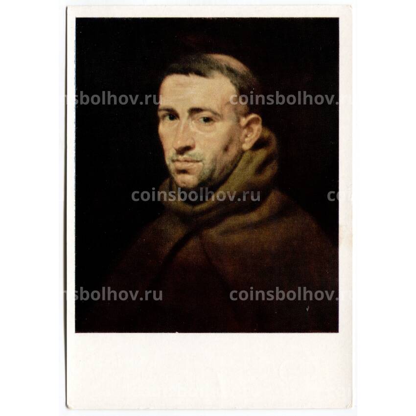 Открытка живопись Рубенс «Голова францисканского монаха»